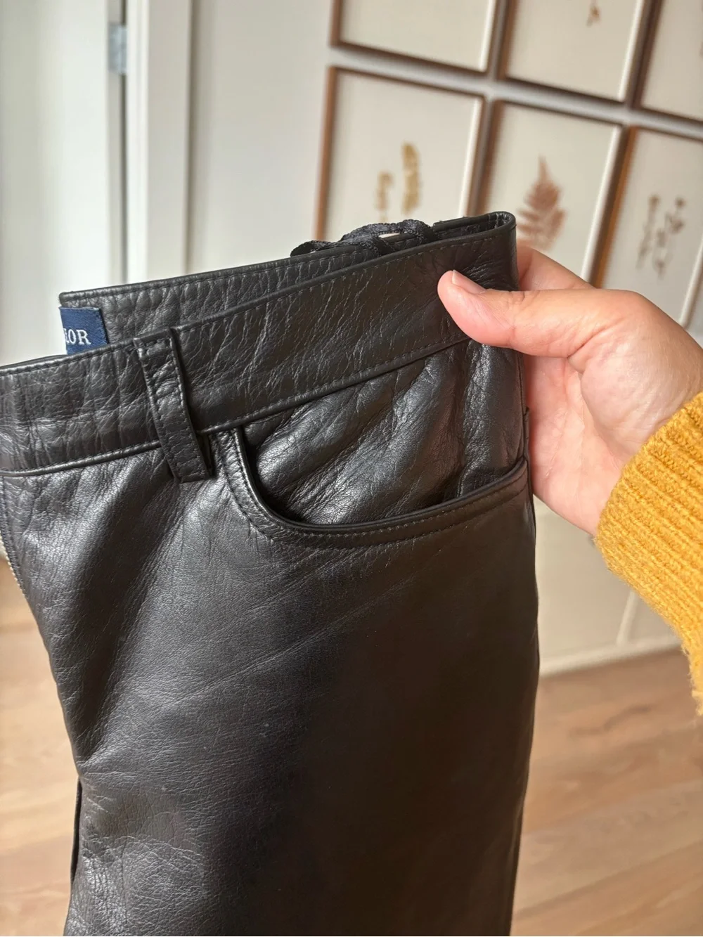 Vintage 90s Ann Taylor Petites 100% Leather Pants Black Straight Leg Size 2P
